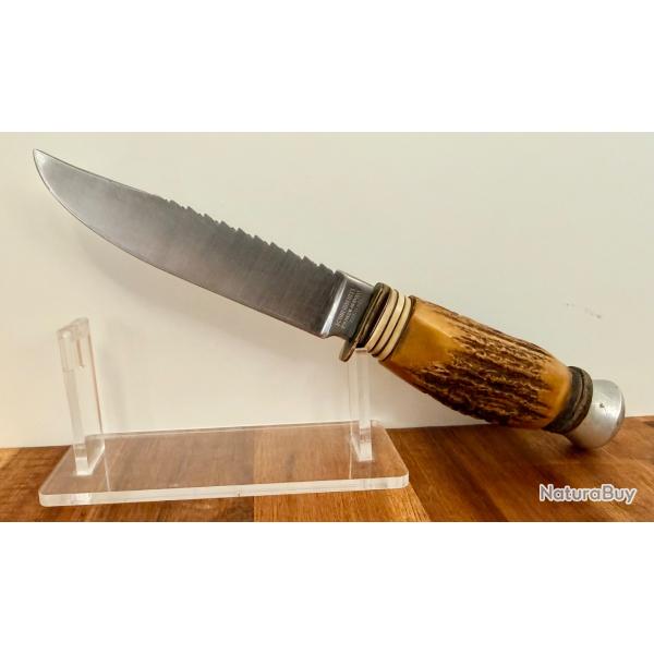 Couteau de Chasse SCHNEIDTEUFEL Solingen - Corne de Cerf - Authenticit� Allemande