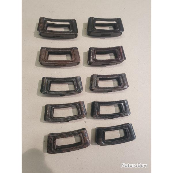 lot de 10 clips de Mannlicher Hollandais mod�le 1895 cal 6,5x53R