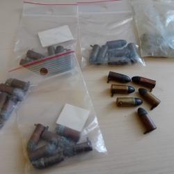 Lot de cartouches &agrave; broche calibre 7mm