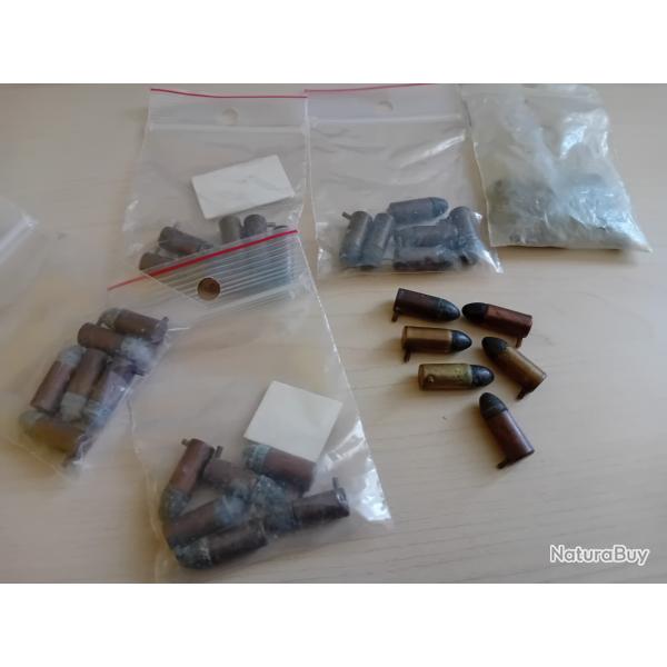 Lot de cartouches � broche calibre 7mm