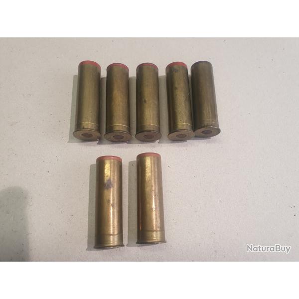 7 cartouches anciennes cal 16 � douille laiton GAUPILLAT (2) et CARTOUCHERIE FRANCAISE (5)