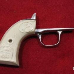 Support de crosse nickel&eacute;, pontet et backstrap avec belles plaquettes couleur ivoire.