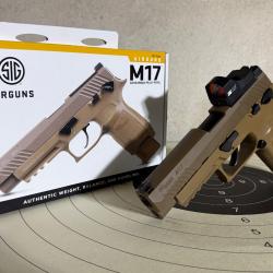 Pistolet Sig Sauer M17 P320 FDE CO2 4.5 mm + point rouge Reflex