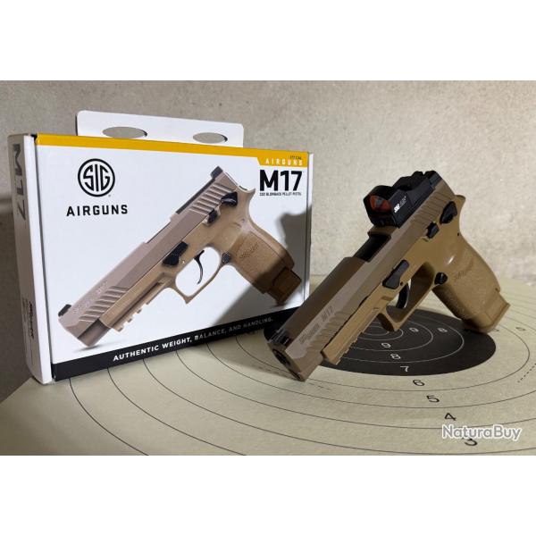 Pistolet Sig Sauer M17 P320 FDE CO2 4.5 mm + point rouge Reflex