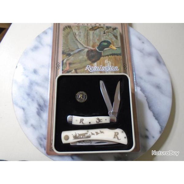 Coffret Cadeau Collecteur Remington Duck Tin Lame Acier Inox Manche en Os �dition Limit�e