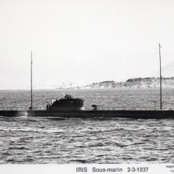 Carte Postale Sous-marin IRIS 2-3-1937 -N&deg;7942