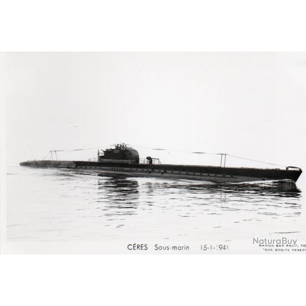 Photo Sous-marin C�r�s 1941 -N�7943