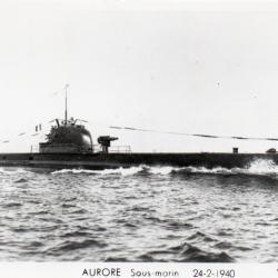 Carte postale sous-marin AURORE 24-2-1940 N&deg;7944