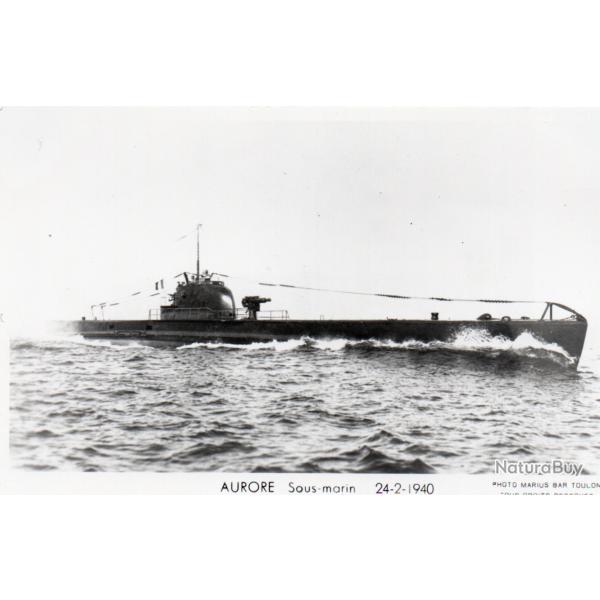 Carte postale sous-marin AURORE 24-2-1940 N�7944