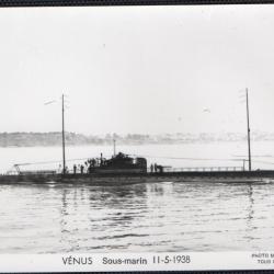 Carte Postale Sous-marin V&eacute;nus 11-5-1938 -N&deg;7947