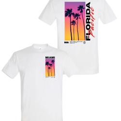 T-SHIRT 100% COTON  MIAMI FLORIDA - Blanc
