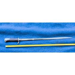 Ba&iuml;onnette allemande 98 longue poign&eacute;e 2e type superbe sans oxydation poussoir OK Sans fourreau