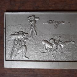 Rare plaque publicitaire etain eryx lance missiles anti chars collection militaria