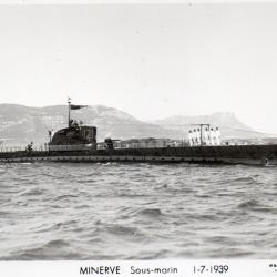 Carte Postale MINERVE Sous-marin 1-7-1939 -N&deg;7948