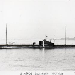 Carte Postale LE H&Eacute;ROS Sous-marin 19-7-1938 -N&deg;7951