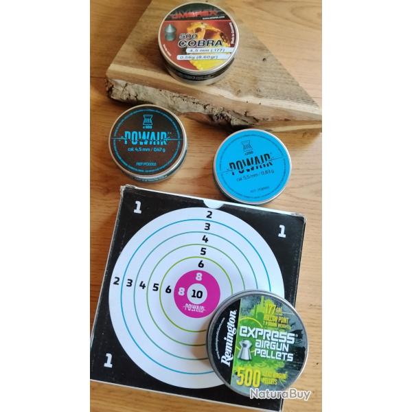 2000  Plombs 4.5 + cibles