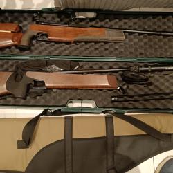 Lot Feinwerkbau FWB 300 - Bon &eacute;tat + carabine pour pi&egrave;ces + Mallette & Housse