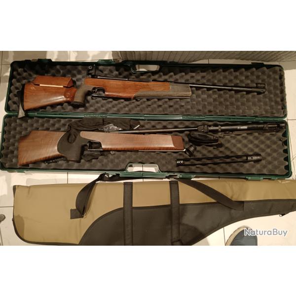 Lot Feinwerkbau FWB 300 - Bon �tat + carabine pour pi�ces + Mallette & Housse