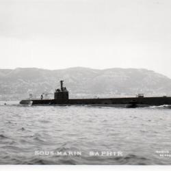 Carte postale SOUS-MARIN SAPHIR -N&deg;7956