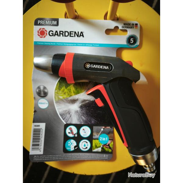 Gardena Pistolet d'arrosage m�tal Premium r�f 18305 (Neuf)