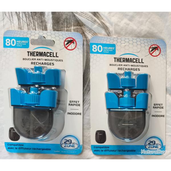 THERMACELL Anti-moustiques PACK RECHARGES 4X40h total 160h - 100% Neuves sous Blister