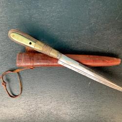 ANCIEN ET SUPERBE COUTEAU ALGERIEN BOU SAADI, CIRCA 1900, MAGHREB, BERBERE, KABYLE TOP