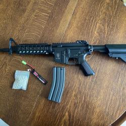 Fusils d'assaut R&eacute;plique d'arme M4 CQB - M4 (PJ4 CQB) P&J AEG AIRSOFT  6 mm BB