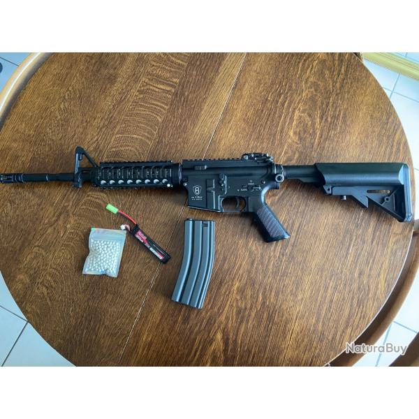 Fusils d'assaut R�plique d'arme M4 CQB - M4 (PJ4 CQB) P&J AEG AIRSOFT  6 mm BB