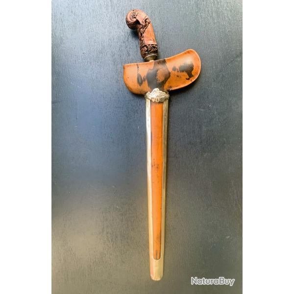 ANCIEN ET SUPERBE COUTEAU KRISS / KERIS INDONESIEN, TOP LAME, BALI, JAVA, ASIE