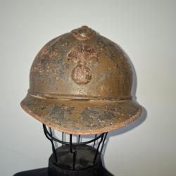 Casque Adrian M1915 WW1 militaria fran&ccedil;ais original infanterie grenade relique