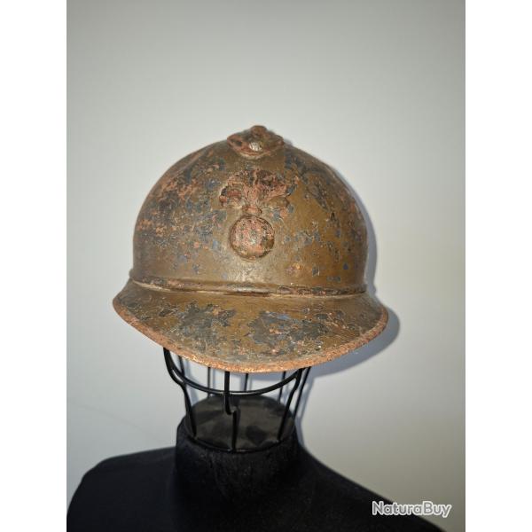 Casque Adrian M1915 WW1 militaria fran�ais original infanterie grenade relique