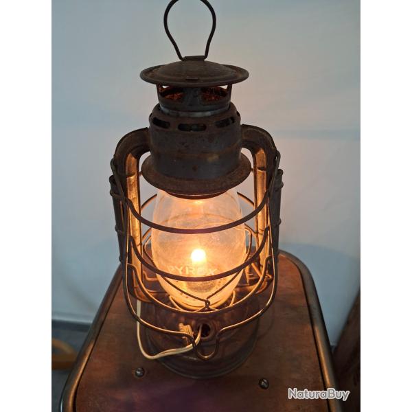Lampe tempete ALG num�ro 7 p�trole �lectrifi�e vintage