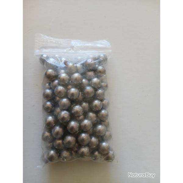 100 BALLES RONDES BALLEUROPE CALIBRE 44/454 pour arme poudre noire.