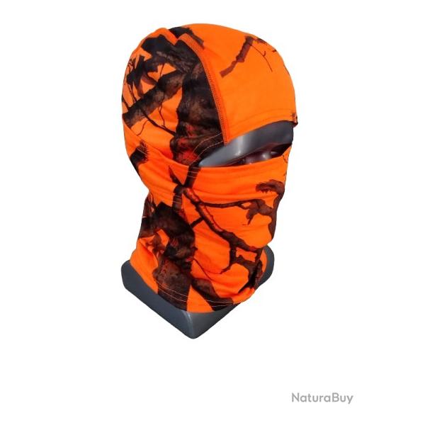 Cagoule de camouflage Chasse Orange
