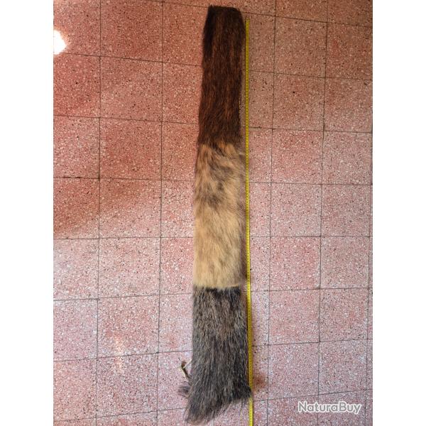 Fourreau en Fourrure de blaireau et sanglier