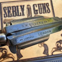 Int&eacute;ressant WEBLEY No.2 calibre .320 Long ou court � marquage S.W. Silver & Co., 66 Cornhill London