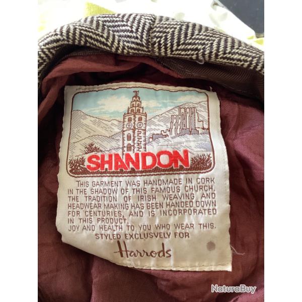 Casquette Tweed ��Harrods��  made in Ireland Taille 57 mod�le Shandon Bon �tat g�n�ral