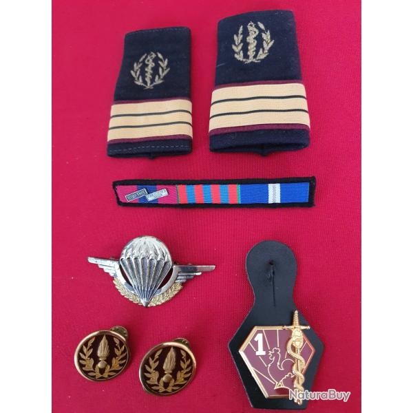 LOT INSIGNES M�DAILLES BREVET PARA 1 ER R�GIMENT M�DICAL