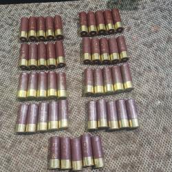 45 cartouches BASCHIERI &  PELLAGRI calibre 12/70 mod&egrave;le F2 EXTRA &agrave; BJ et 36 g de plomb N&deg;0