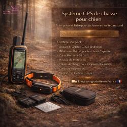 Centrale & Collier GPS / 4G VHF Eseek &Eacute;tanche pour Chien de Chasse - Suivi en Temps R&eacute;el + Entra&icirc;nem