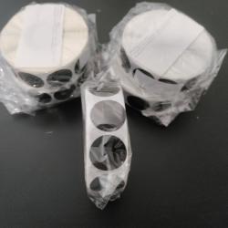 Rouleau de 1 000 gommettes noires - diam&egrave;tre 19 mm