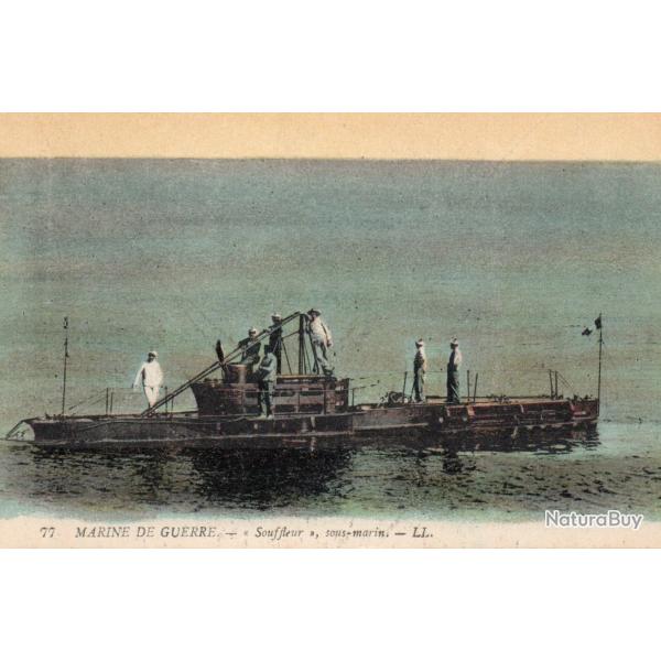 Carte Postale Ancienne - Marine de Guerre, Sous-Marin "Souffleur" -N�7996