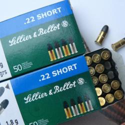 Lot de 100 Sellier Bellot  22 LR short.
