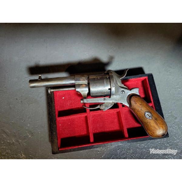 Exceptionnel revolver de poche XIXe type Lefaucheux Li�ge superbe jus d'origine collection