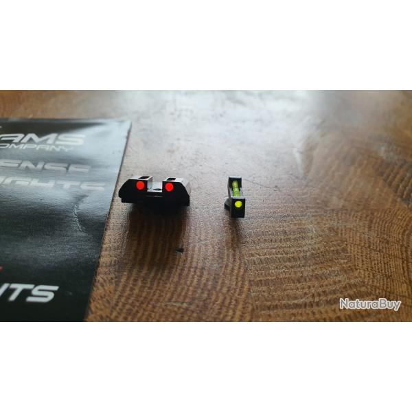 hausse+guidon william self defense fire sights pour glock