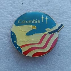 PINS US NAVETTE COLOMBIA ENGLE TRULY AIGLE DRAPEAU USA ETATS UNIS