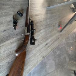 Carabine express Chapuis 8x57jrs avec lunette et point rouge en pivotant