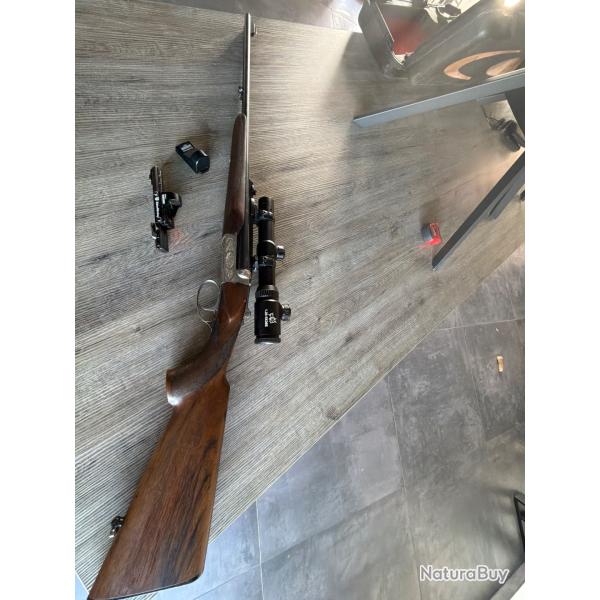 Carabine express Chapuis 8x57jrs avec lunette et point rouge en pivotant