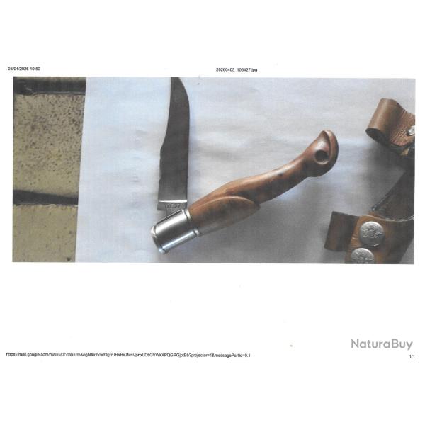 tr�s beau couteau manche bois