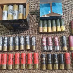 lot de 56 cartouches 12/76 MAG WINCHESTER VIRI B&P SOLOGNAC JOCKER ROTTWEIL ... plomb N&deg;2 4 6